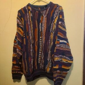 Coogie style Grandpa Italian Sweater 90s Purple Orange